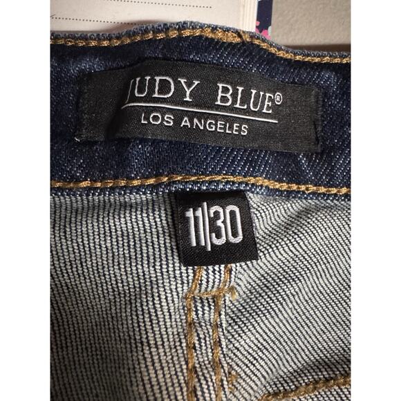 Judy Blue Womens Size 11/30 Straight Leg Dark Wash Denim Blue Jeans JB88575 - Picture 7 of 10